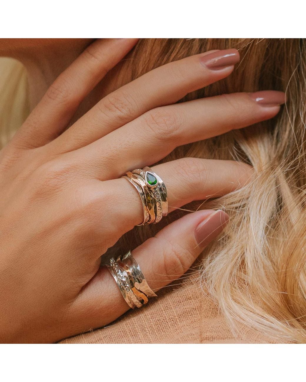 Charlotte's Web Jewellery White Aura Magic Spinning Ring