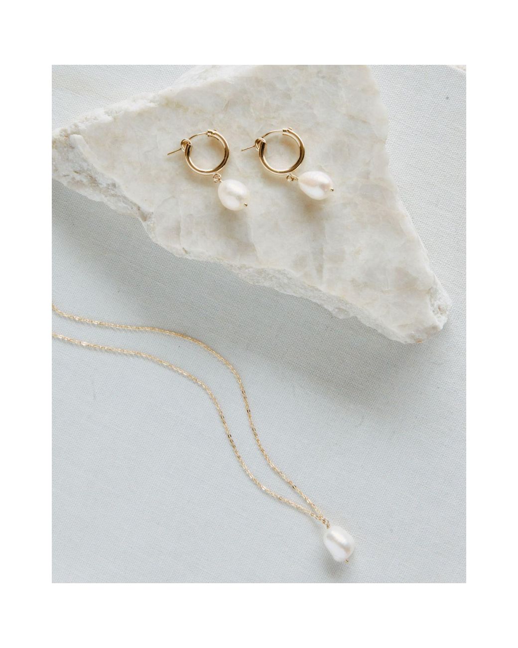 SET & STONES Metallic Adelle Hoops