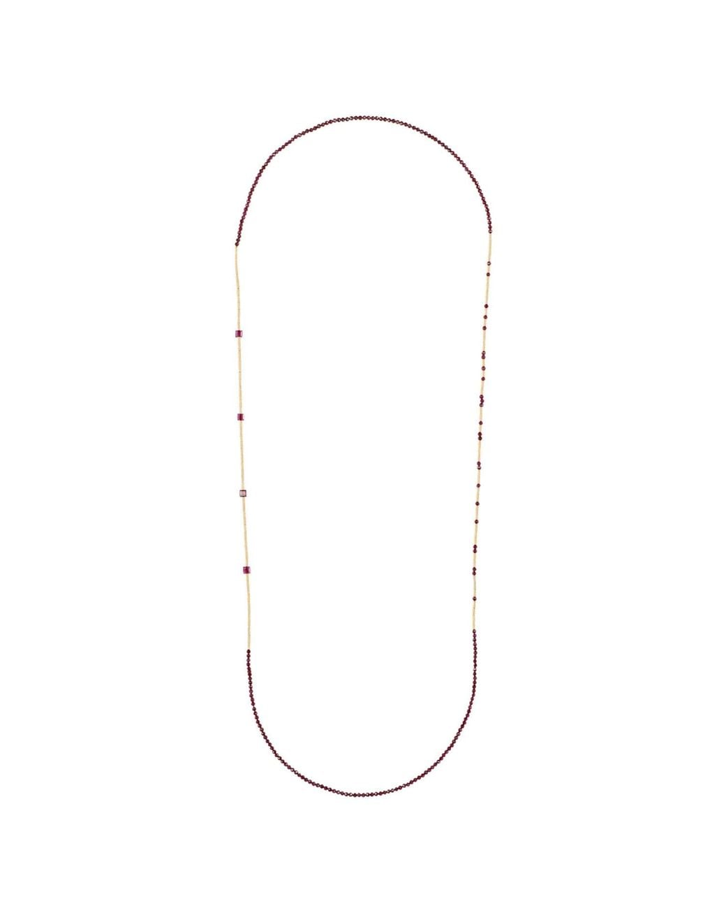 Corina Mardari Jewelry Multicolor Long Garnet-Filled Necklace