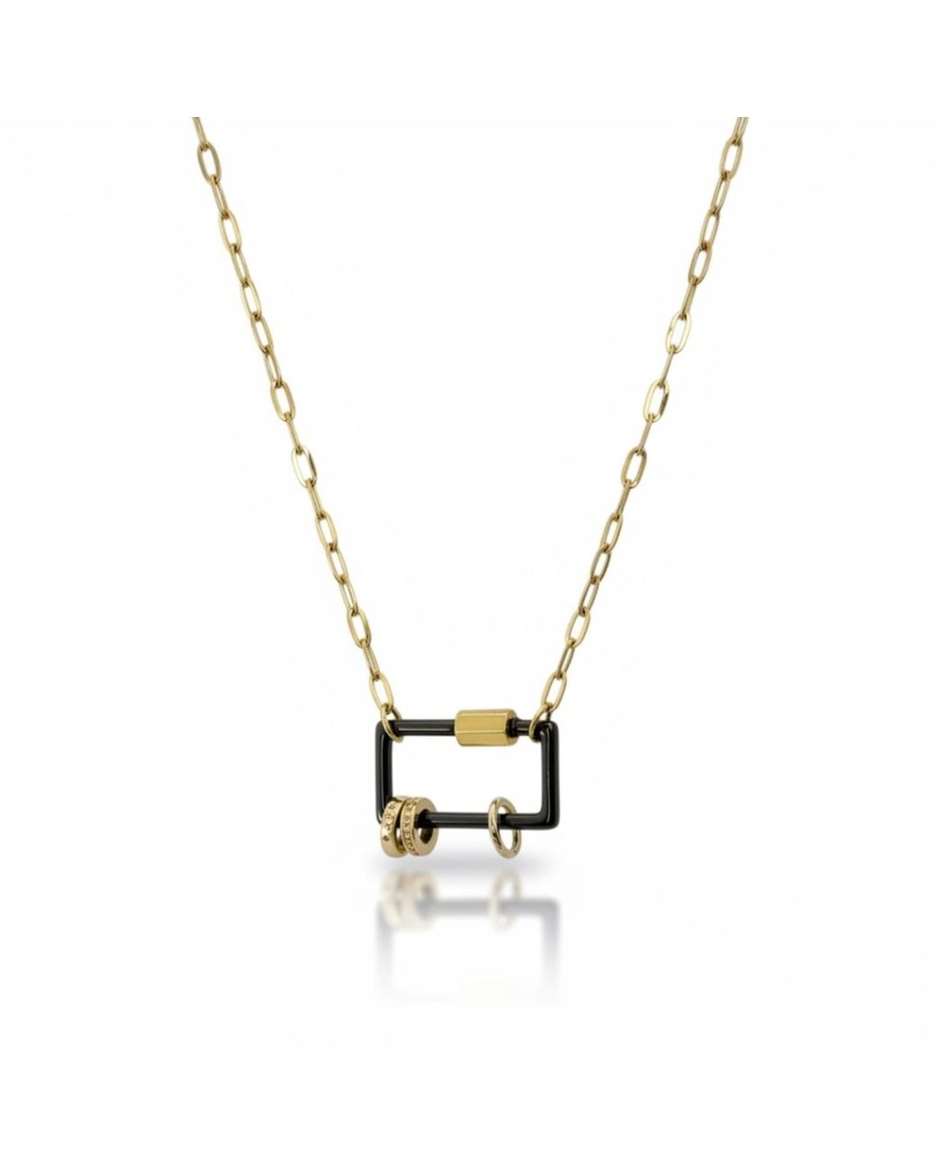 Vicky&Nico Metallic And Carabiner Necklace