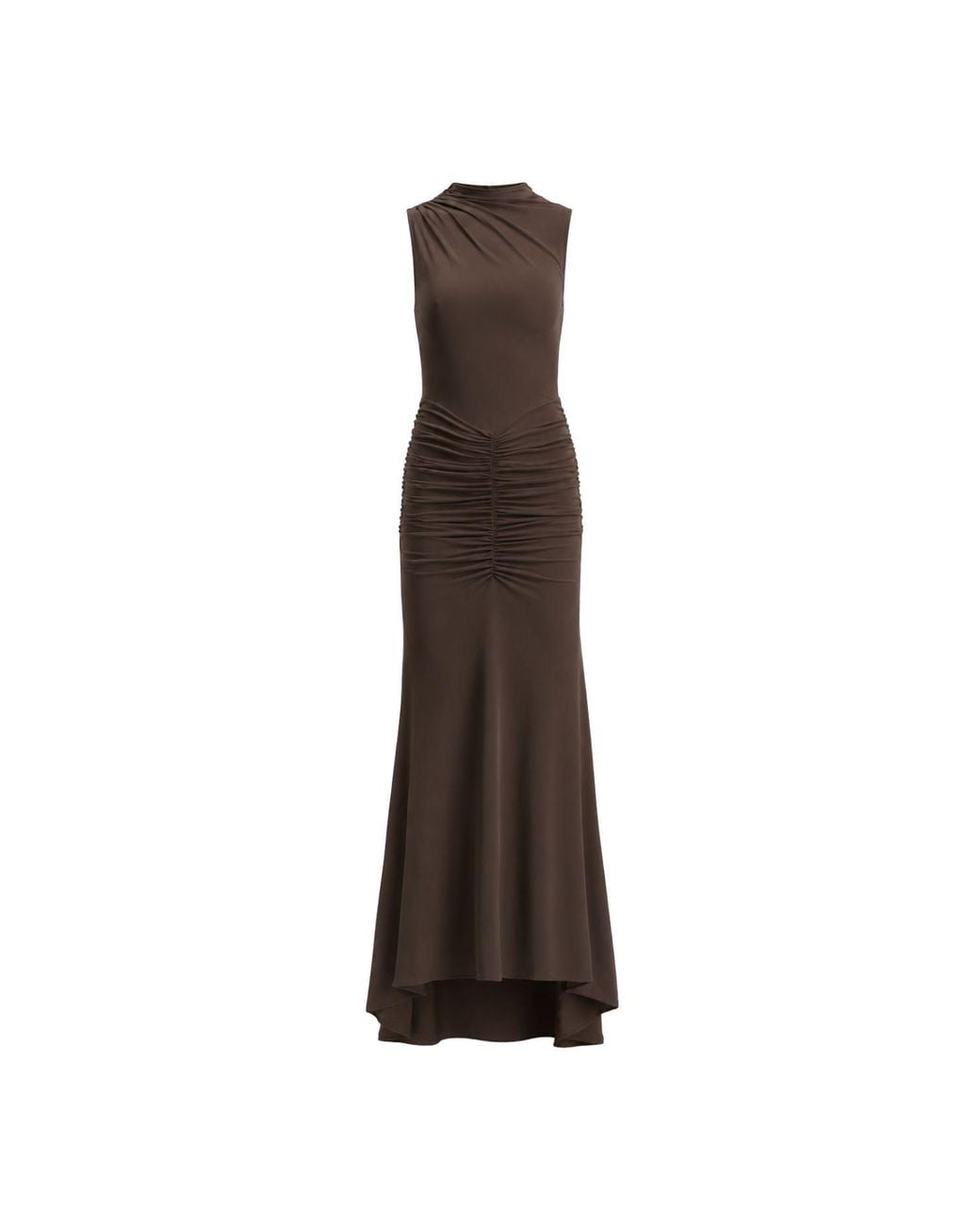 OW Collection Brown Elina Bodycon Maxi Dress
