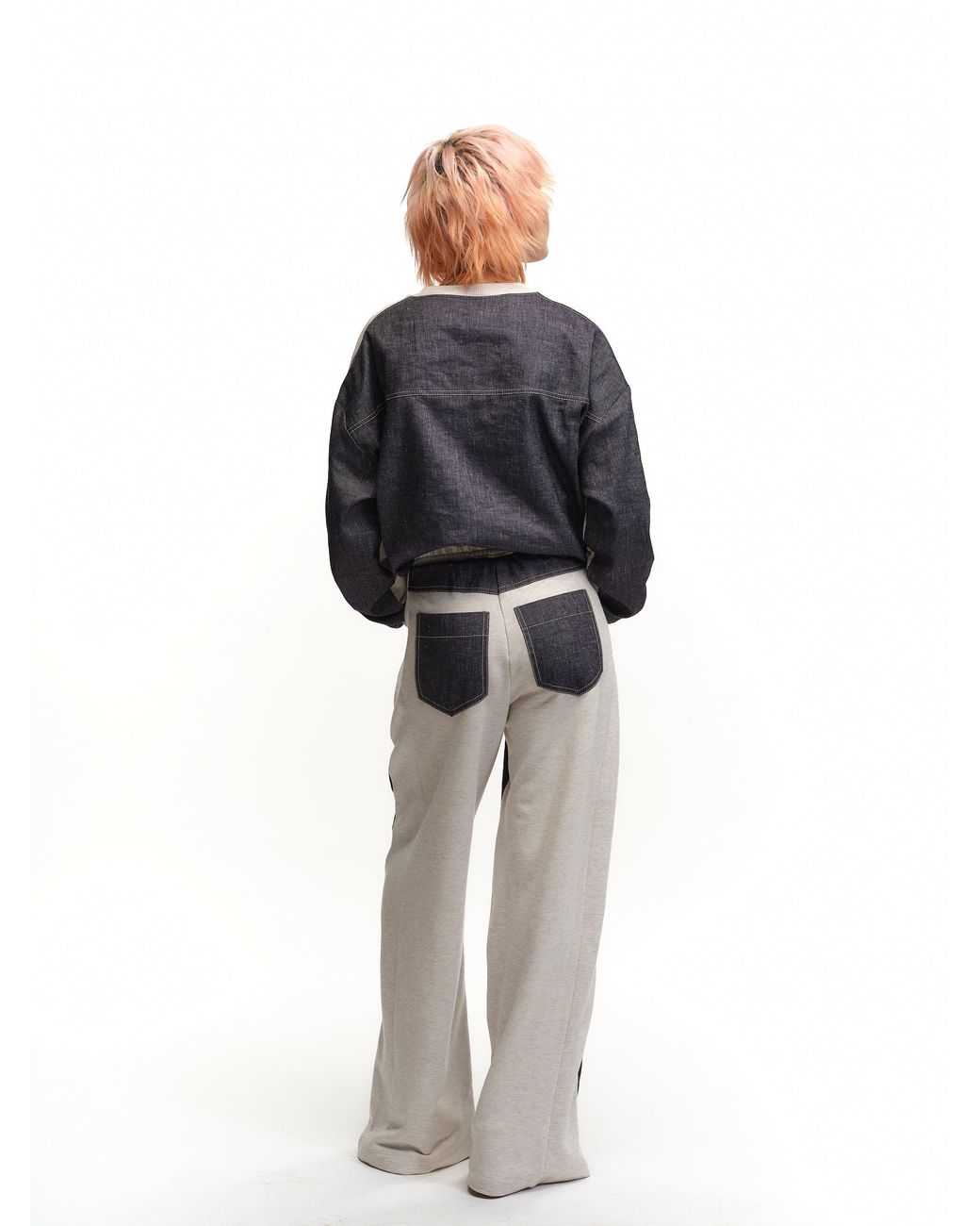 Clothes by Locker Room White Color-Block Two-Piece Co-Ord Set