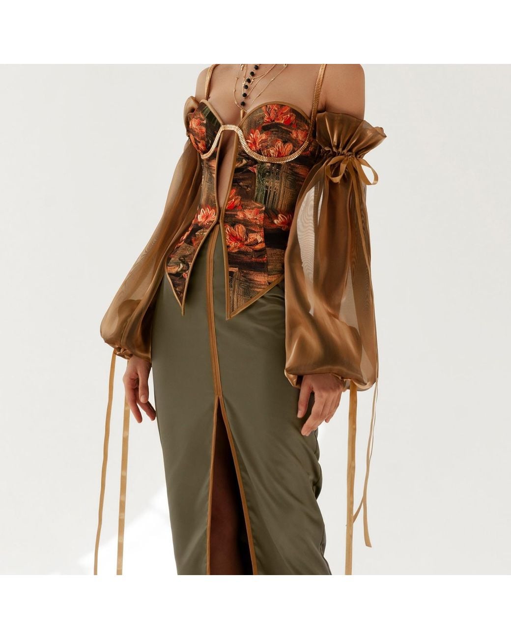 La Musa Green Line Skirt