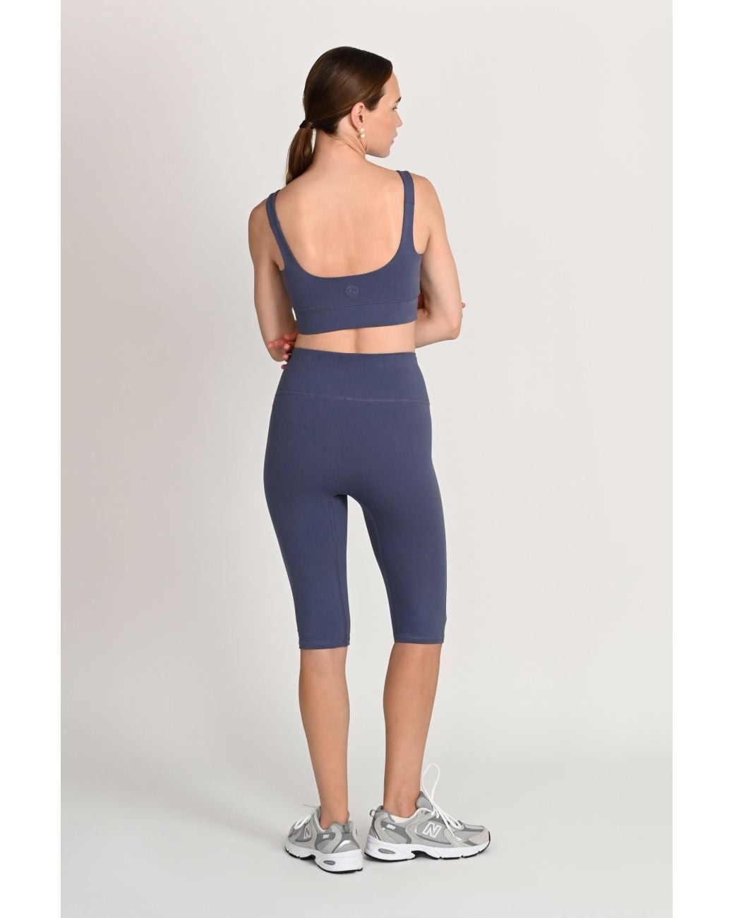 The Koozy Blue Daru High Waist Cropped Leggings