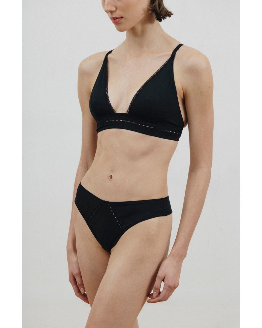 Verdant Intimates Black Modal Air Thong