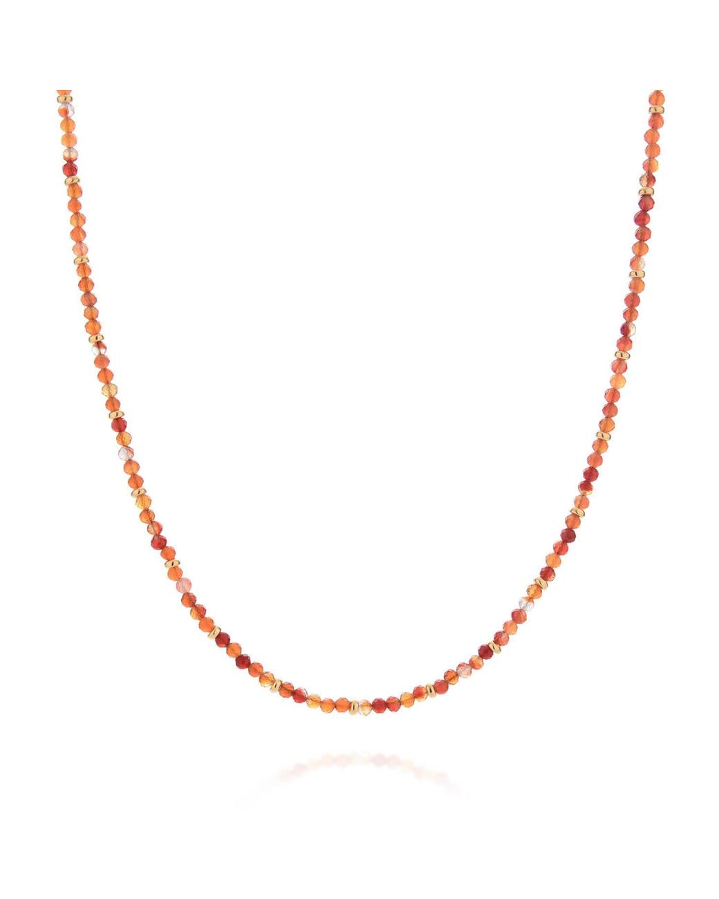 Nellou Jewellery Metallic Carnelian July Birthstone Orbit Necklace