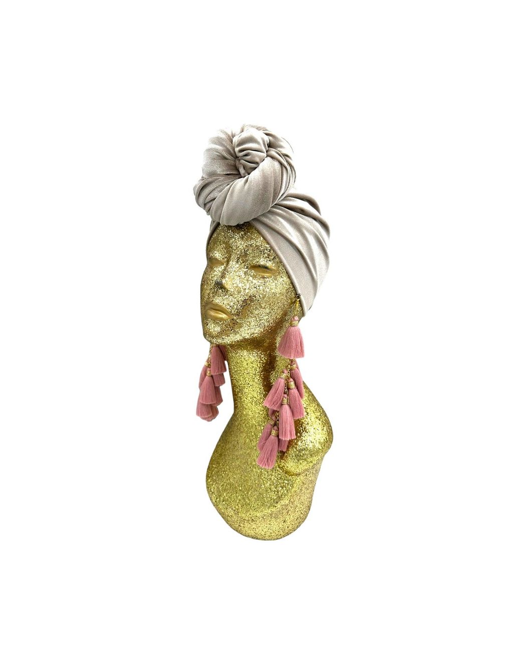 Julia Clancey Pink Neutrals Mink & Chacha Turban
