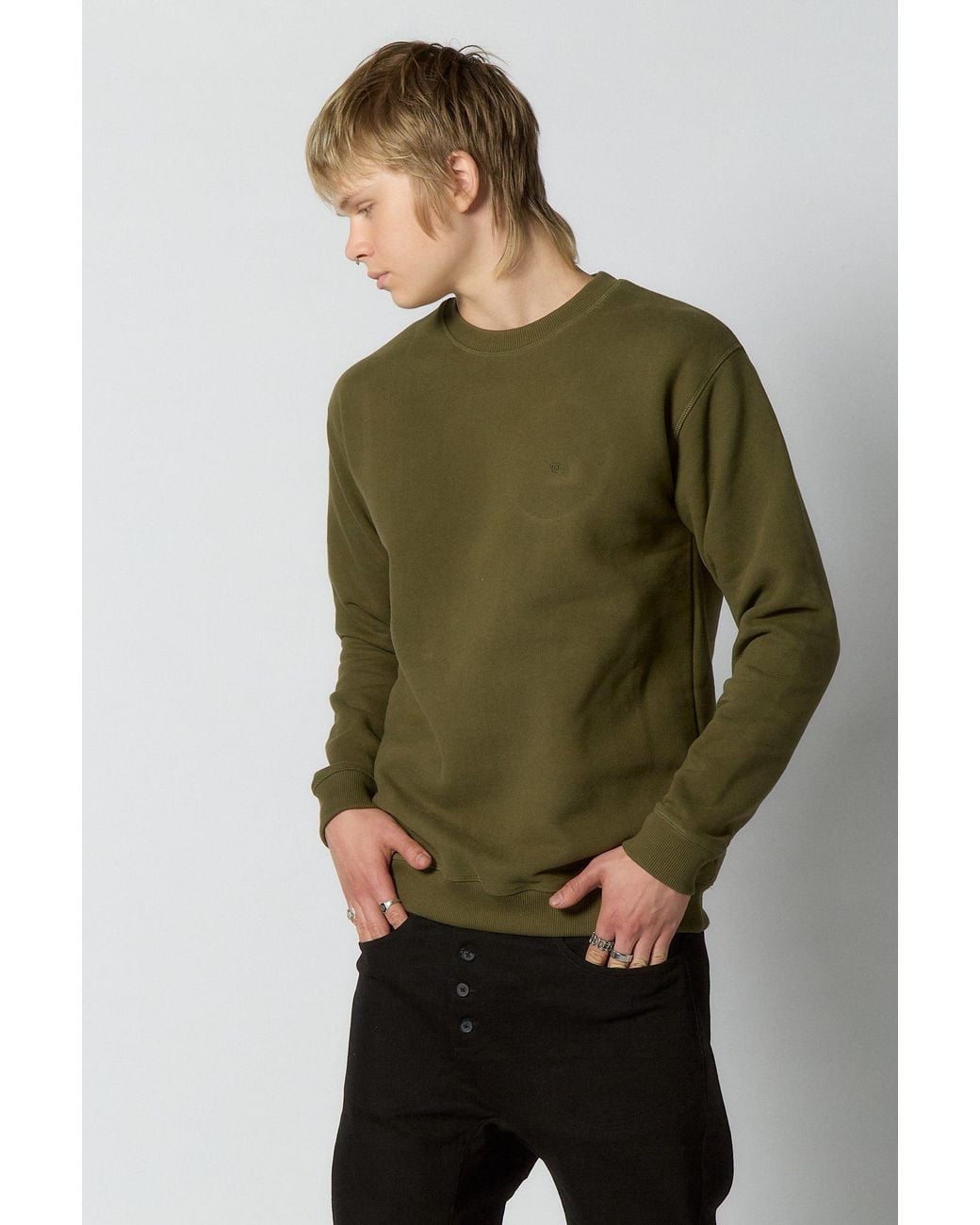 Reet Aus Green Basic Sweatshirt For for men