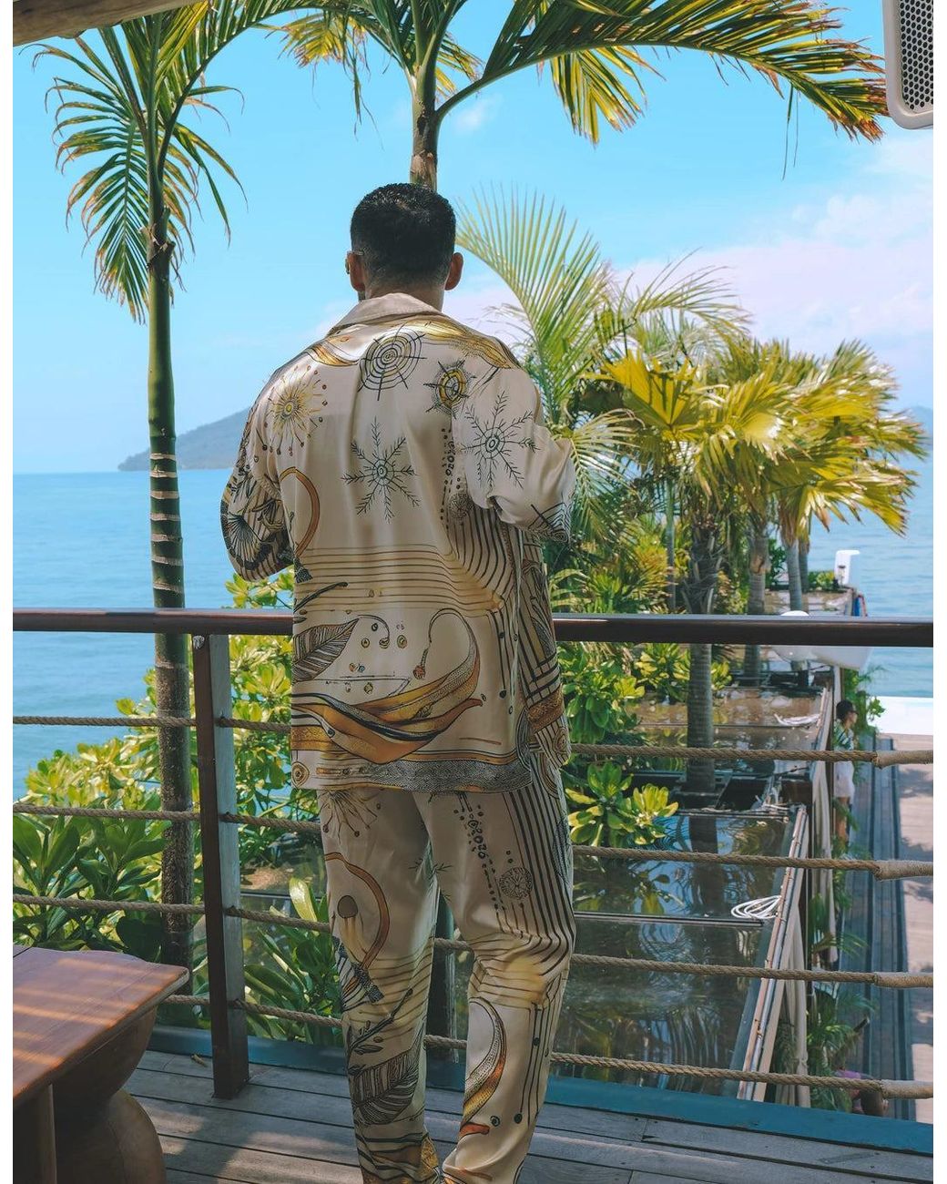 Hustle Natural South Beach Satin-Pants for men