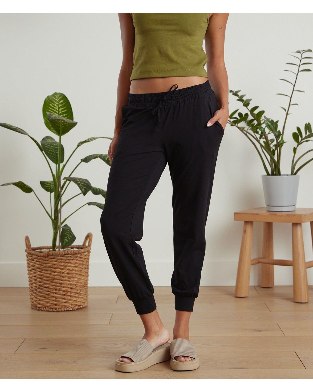 Known Supply Black Drawstring Cotton Joggers