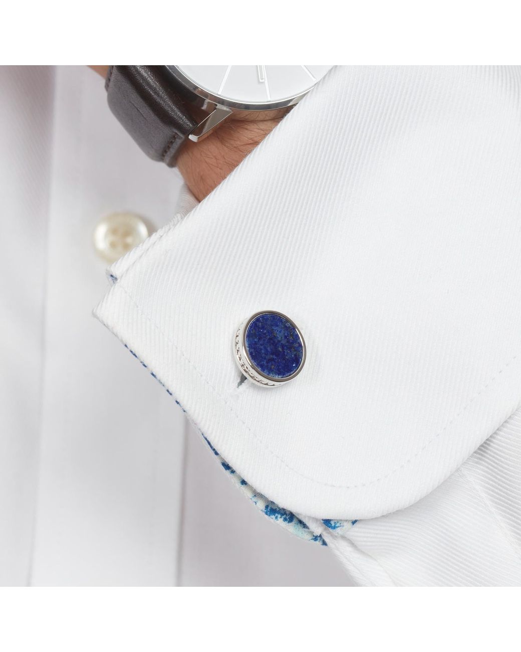 Simon Carter Blue Edward Lapis Lazuli Cufflink for men