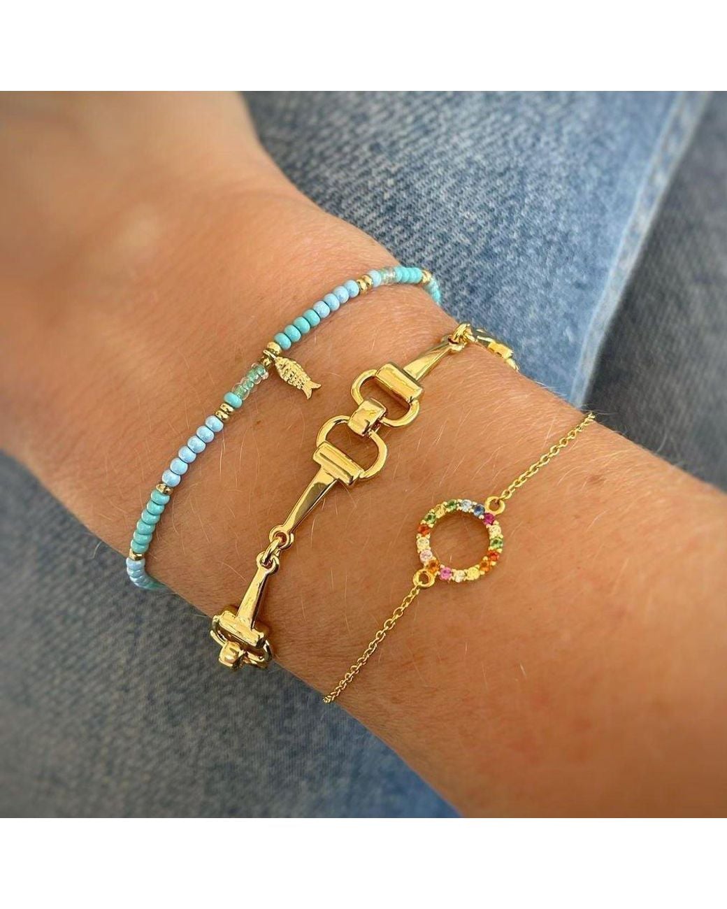 With Love Darling Metallic Horse-Bit Bracelet
