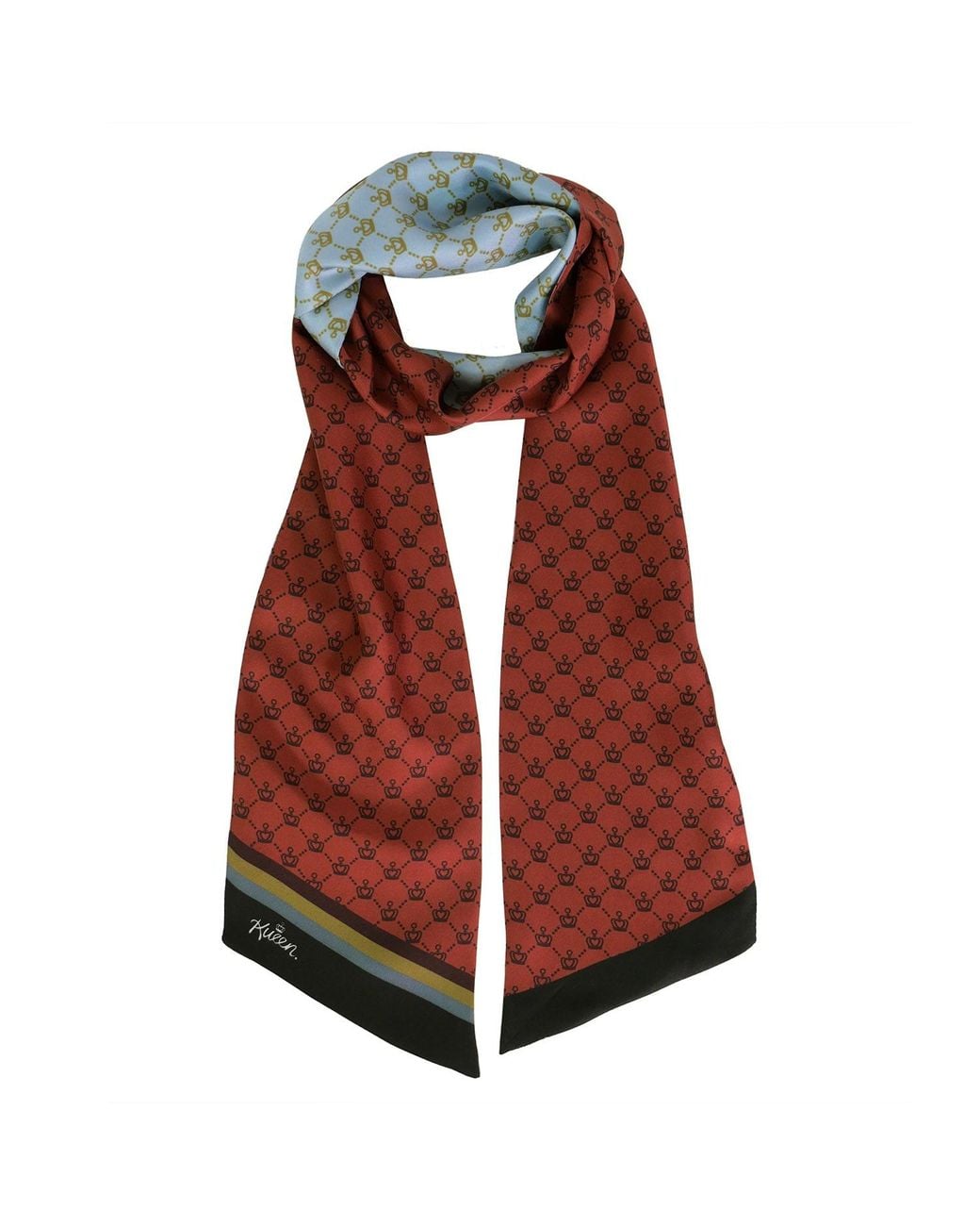 Kueen Blue Silk Scarf