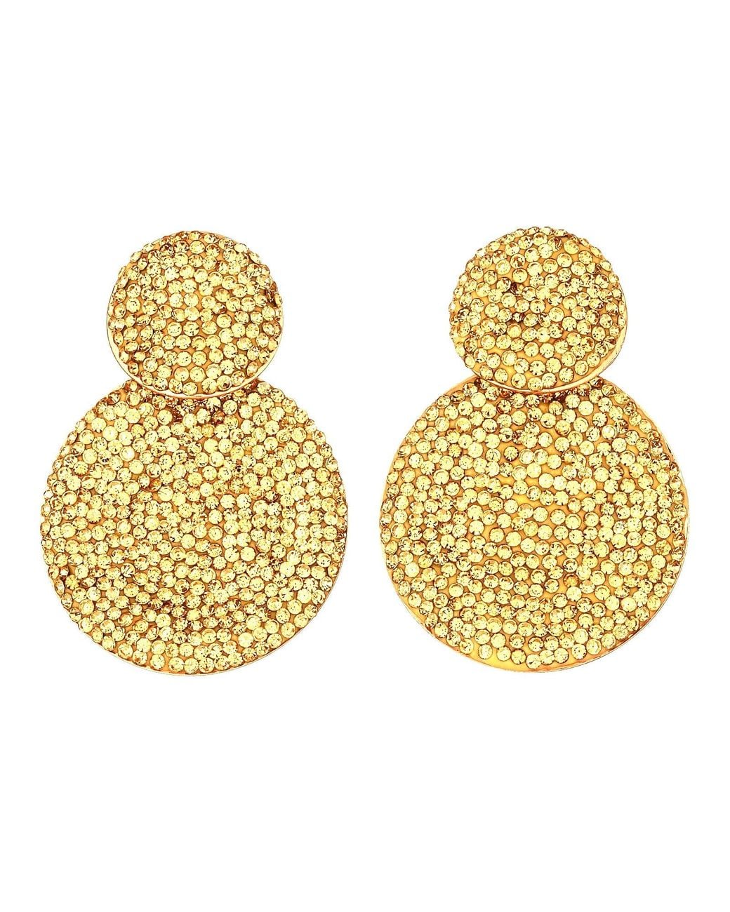 Crystals and Co Metallic Baby Double Drop Earrings