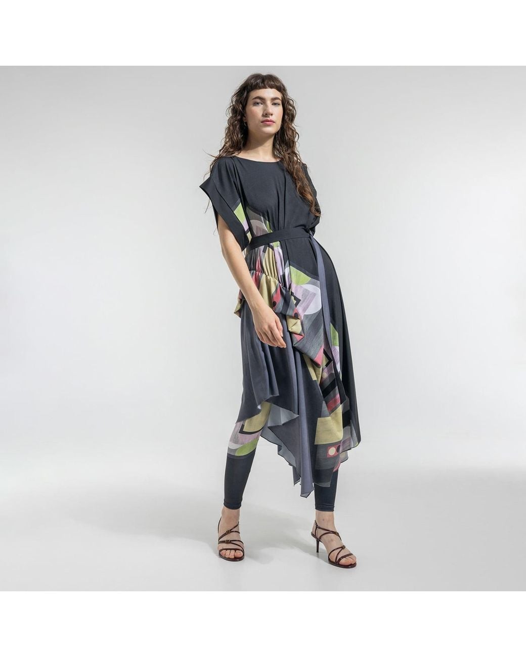ARTISTA Blue Harper Printed Elastic Leggings