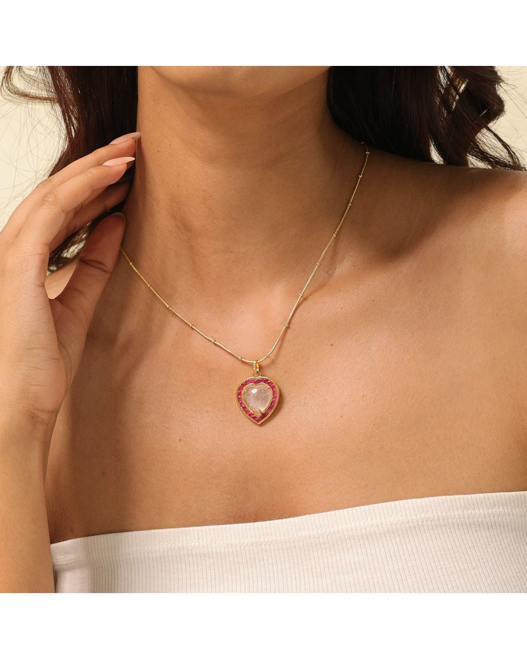 GEM BAZAAR Metallic The Love Heart Pendant