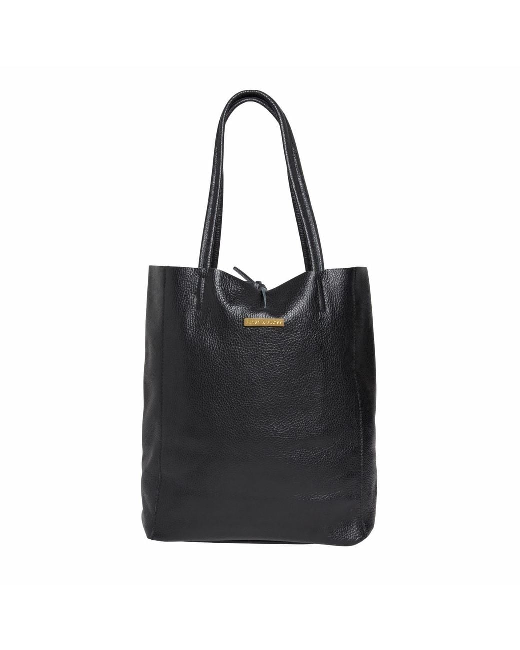 Betsy & Floss Black Leather Tote Bag