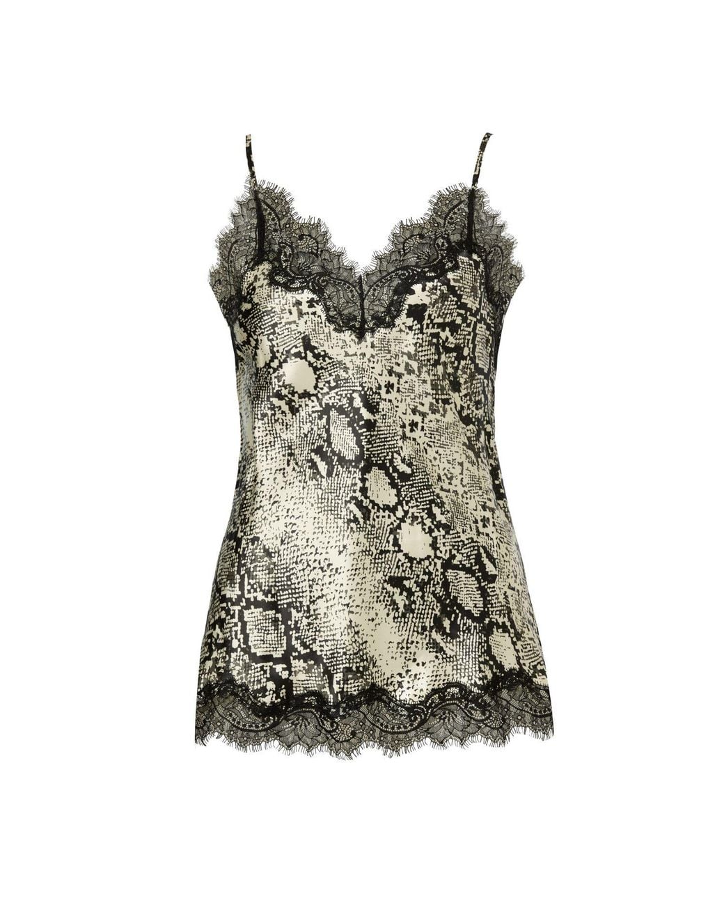 SAINTED SISTERS Green Scarlett Ivory Snake Camisole