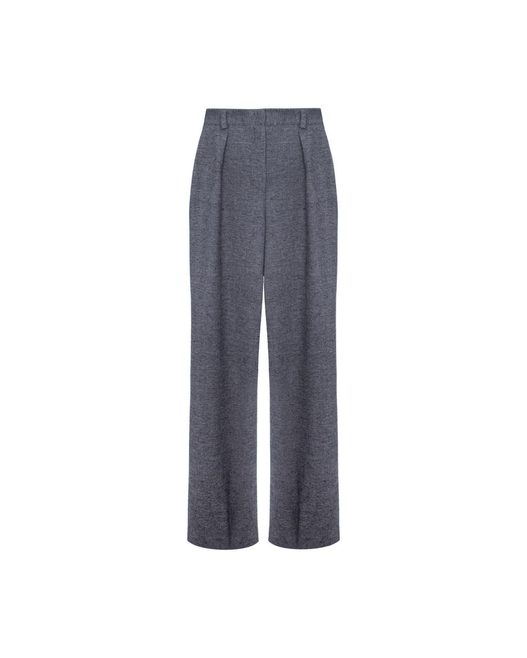 AVENUE No.29 Blue Wool Pleated Long Trousers