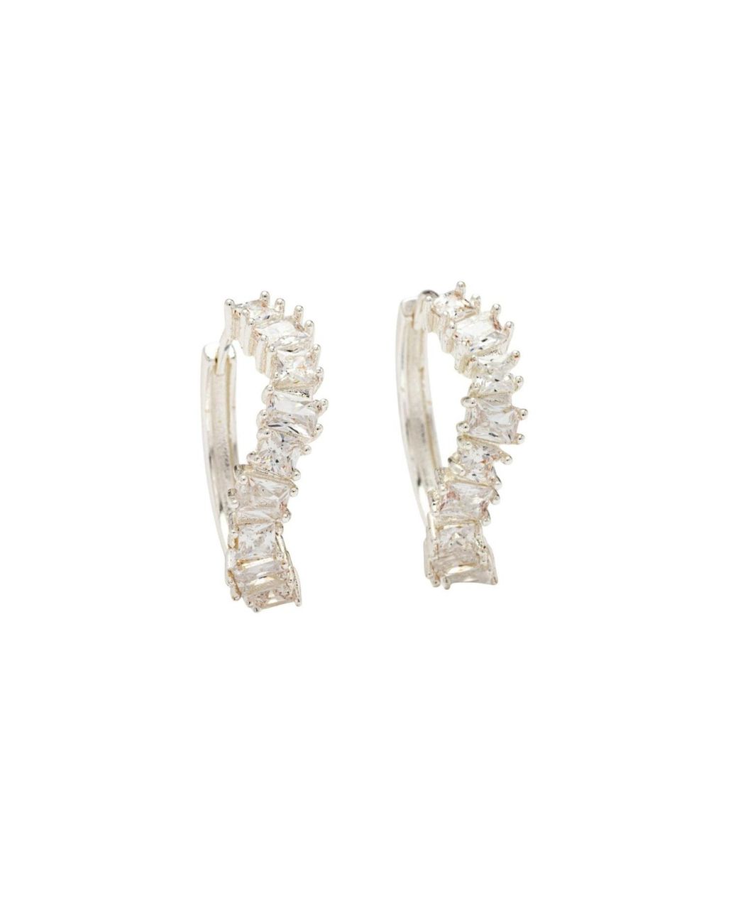 Uchi and Soto White Nami Stone Wave Earrings