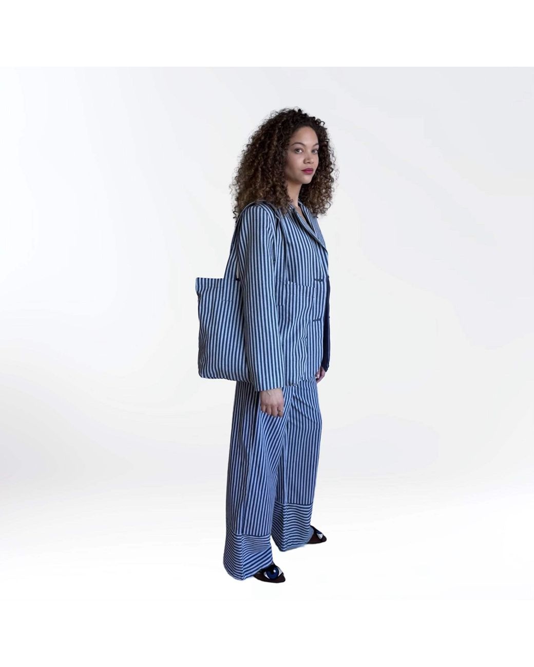 London Atelier Byproduct Purple Cotton Tote Bag
