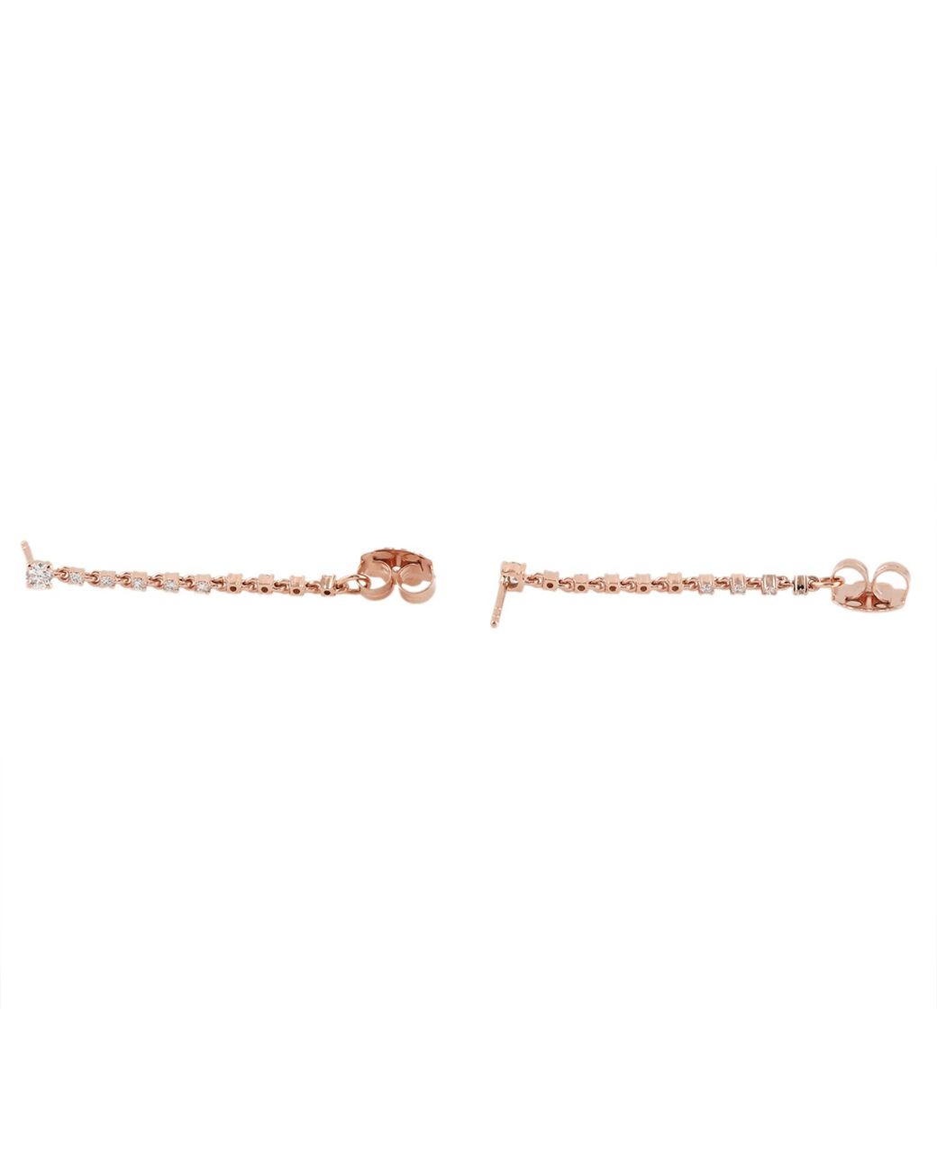 Artisan Metallic Natural Diamond Stud Earrings 14k Diamond