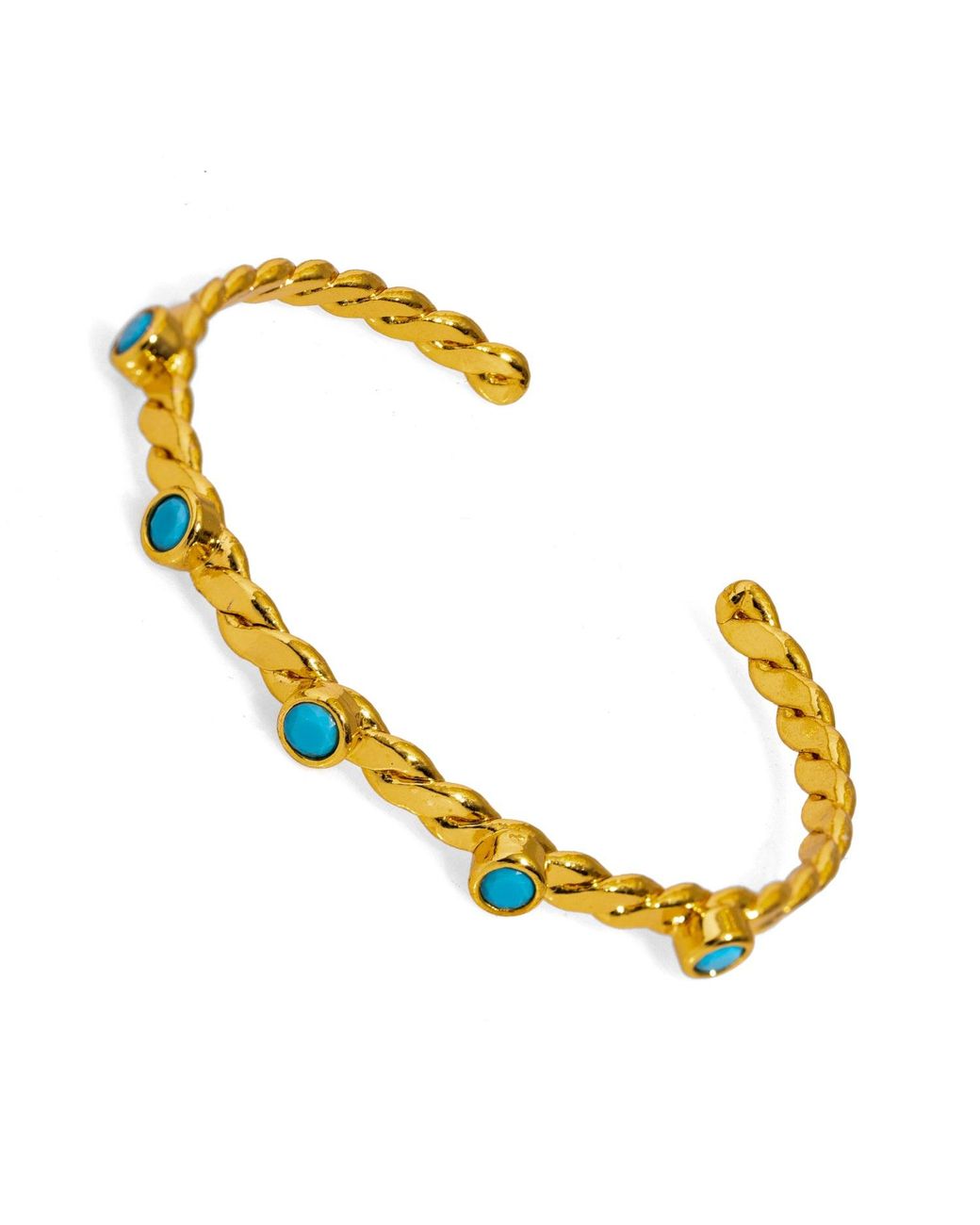 Ebru Jewelry Metallic Twisted & Dainty Cuff Bracelet