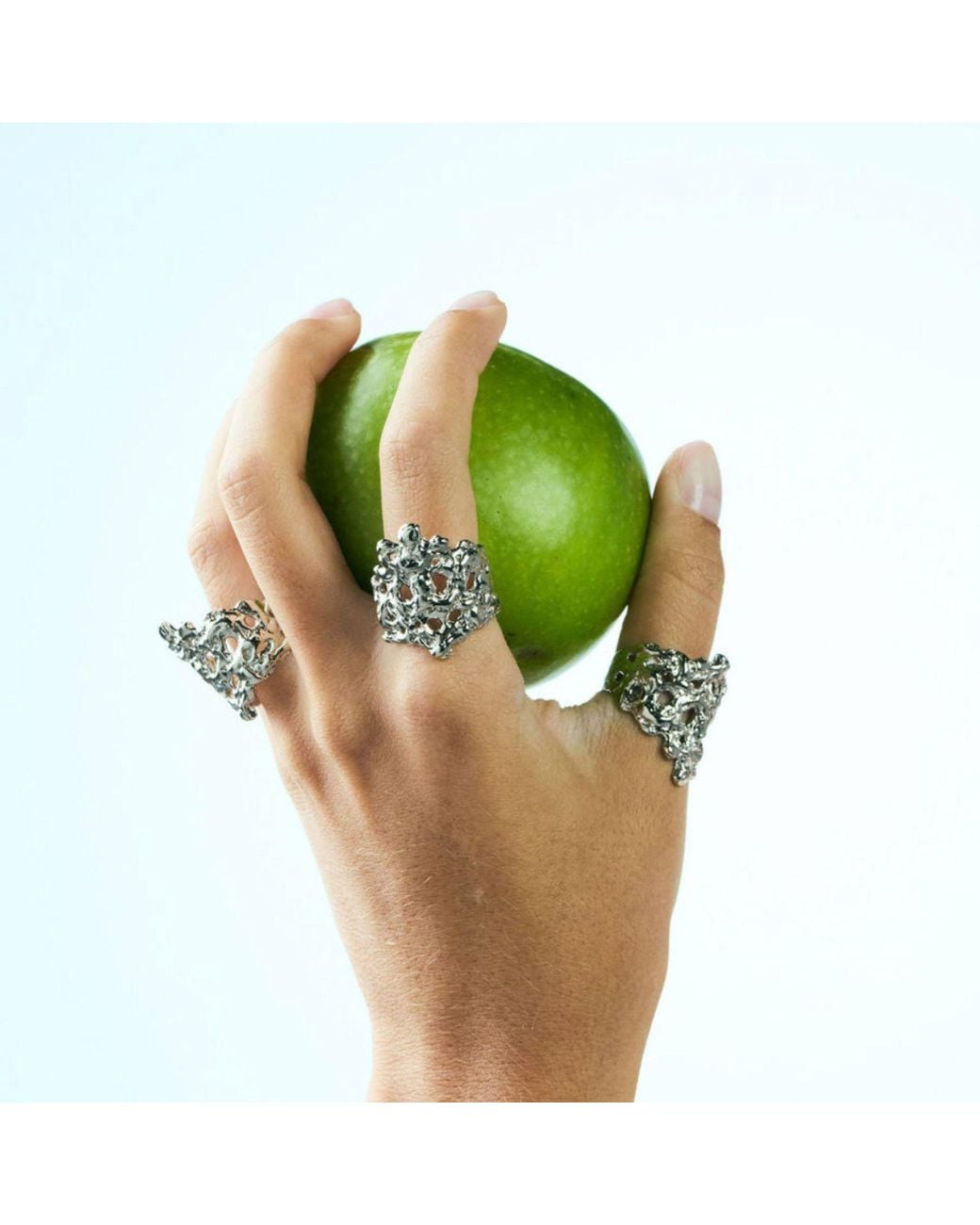 Eyeconic by Samar Ajram White Tala Chunky Ring