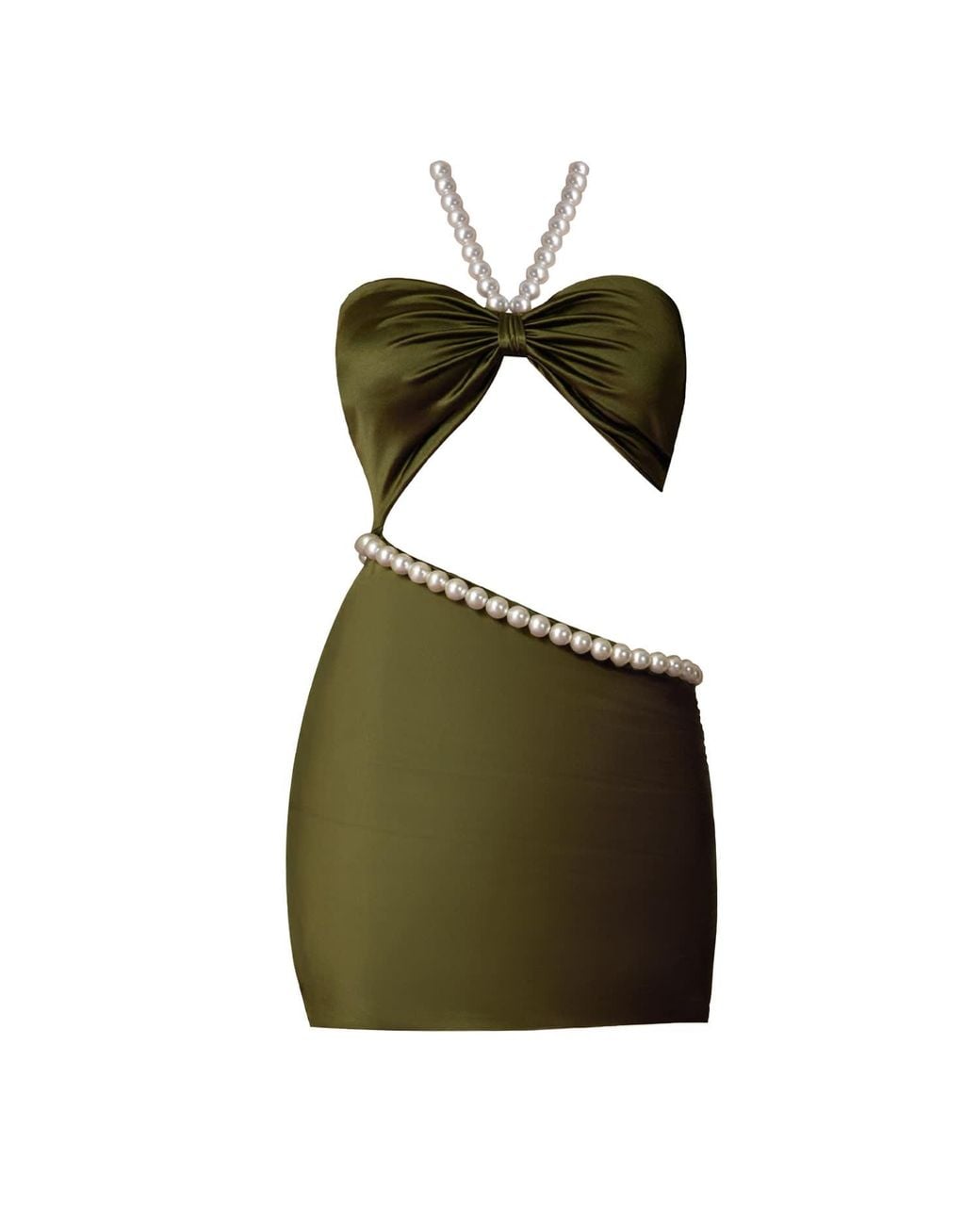 Nur Karaata Green Sophia Mini Dress