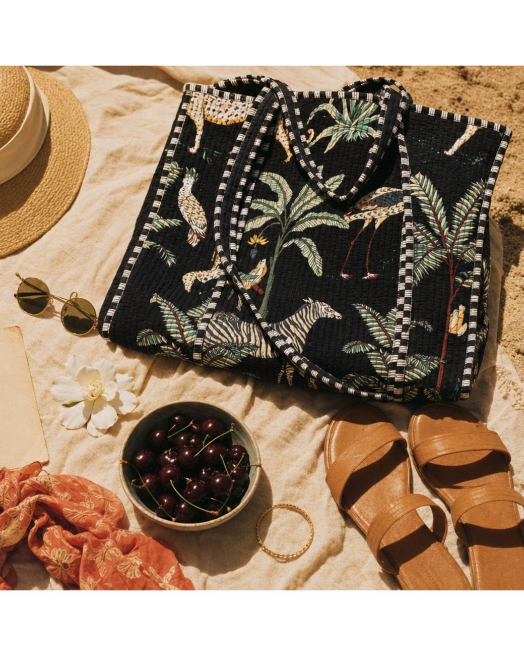 Conscious Yoga Collective Blue The Jungle Tote