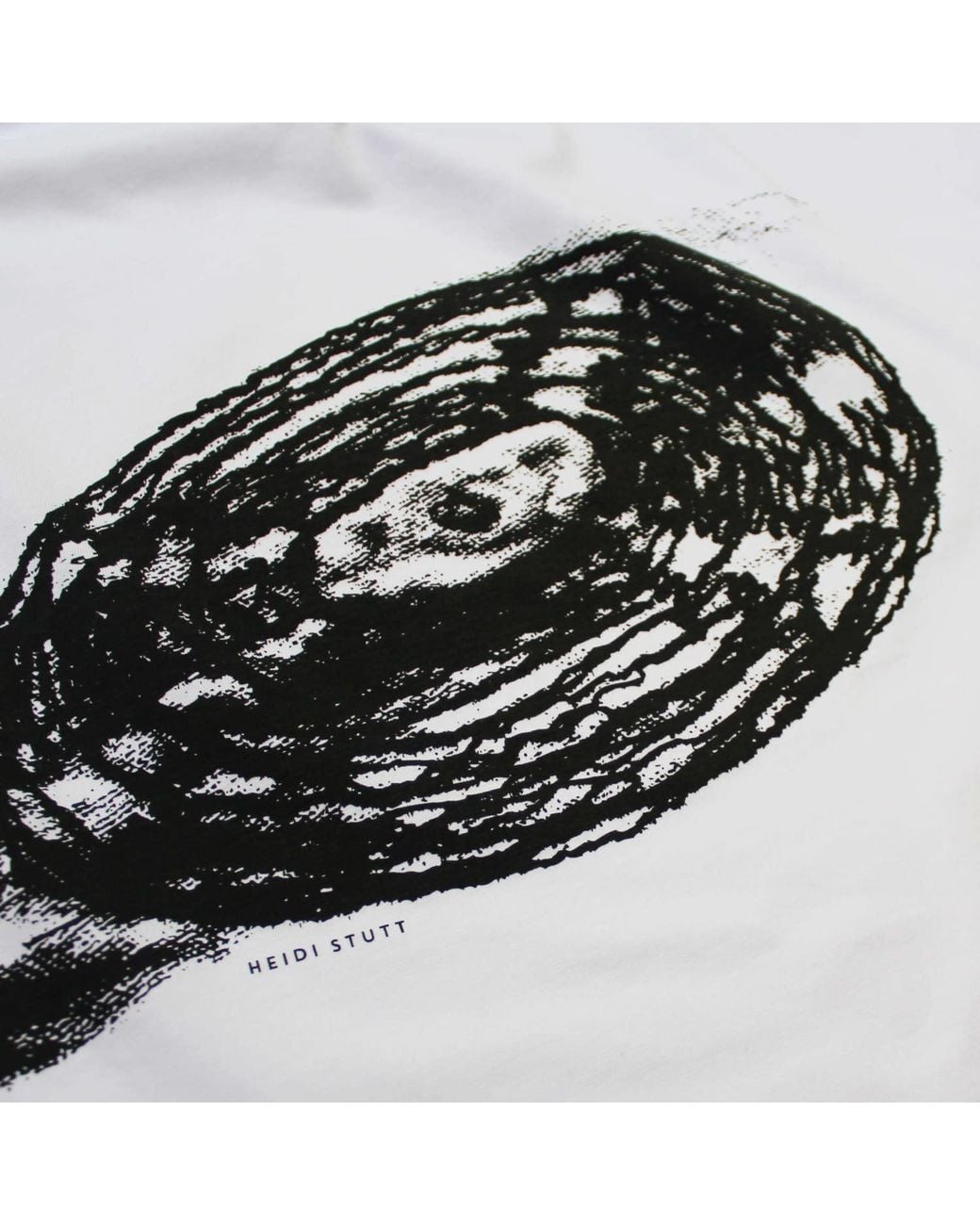 Heidi Stutt Black Vinyl Print Cotton-Jersey T-Shirt