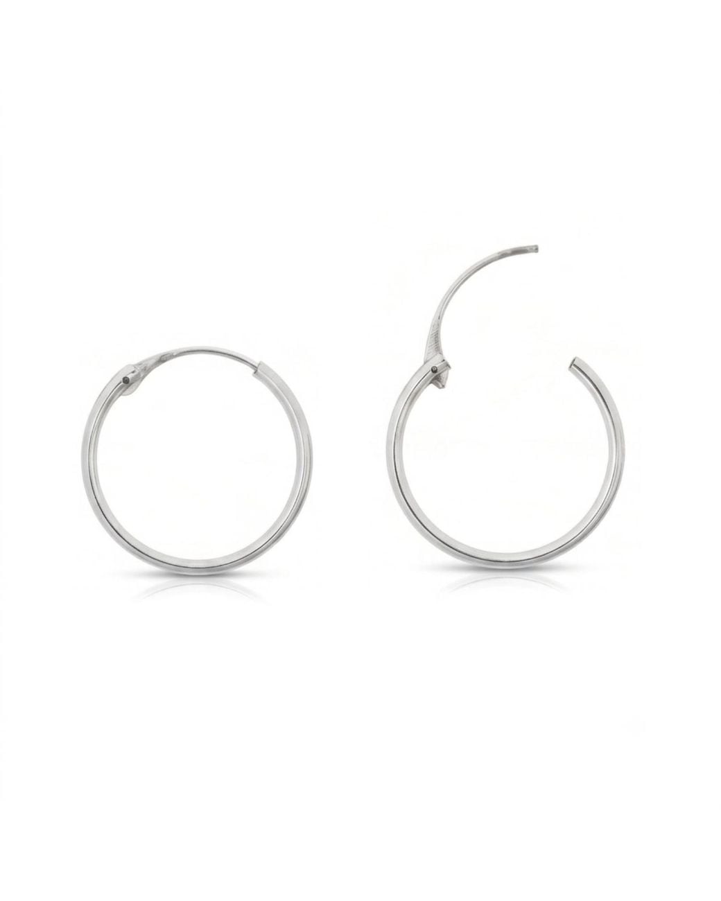 Spero London Metallic Sterling Essential Hoop Earrings