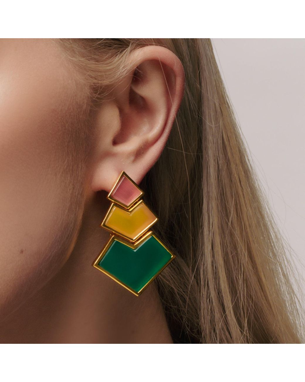 Lavani Jewels Multicolor Nefertiti Earrings
