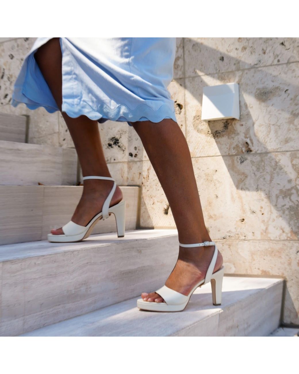 Alterre White Lo Platform + Marilyn Strap