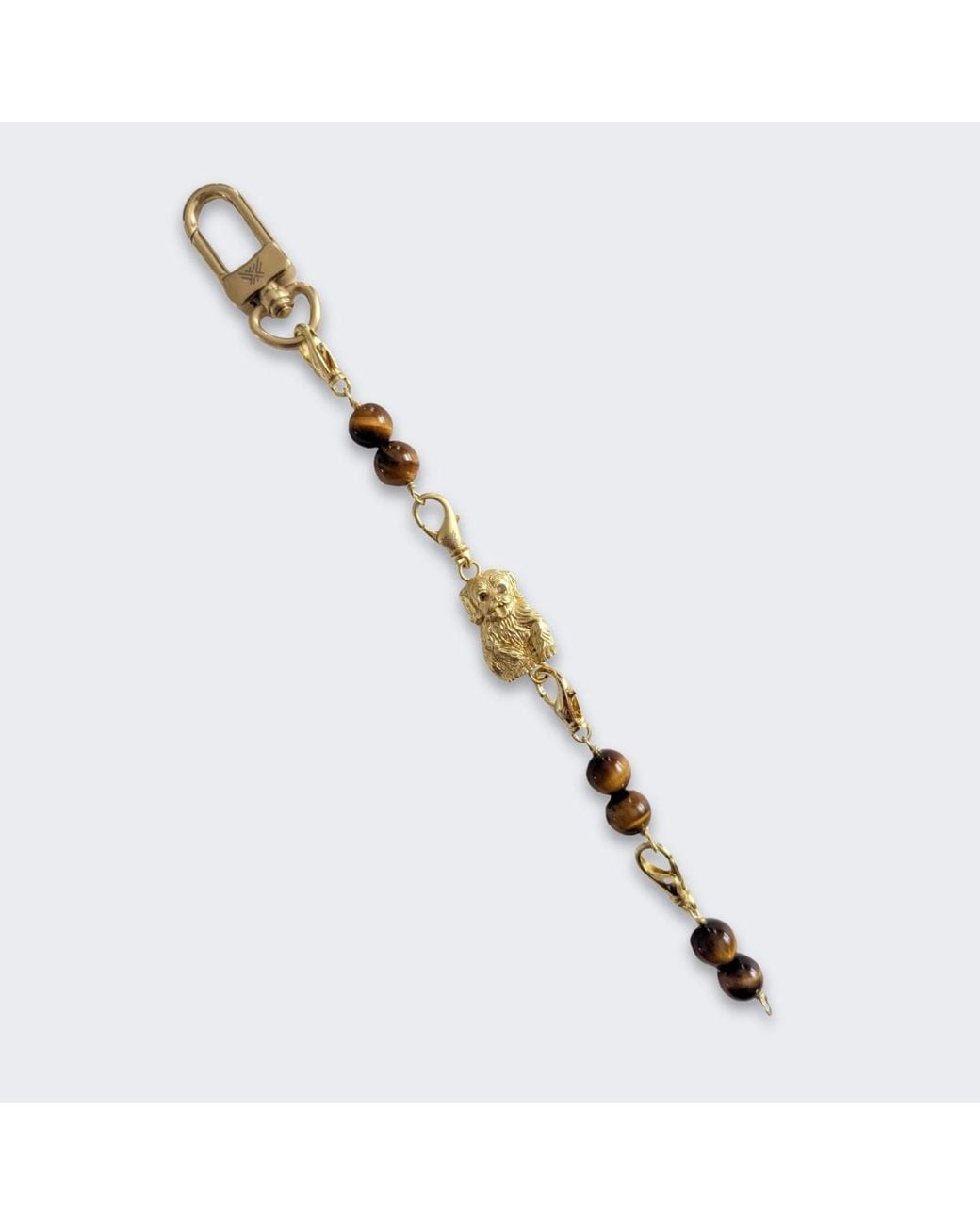 Frenvyrn Metallic Puppy Convertible Tiger's Eye Bracelet Bag Charm Medium for men