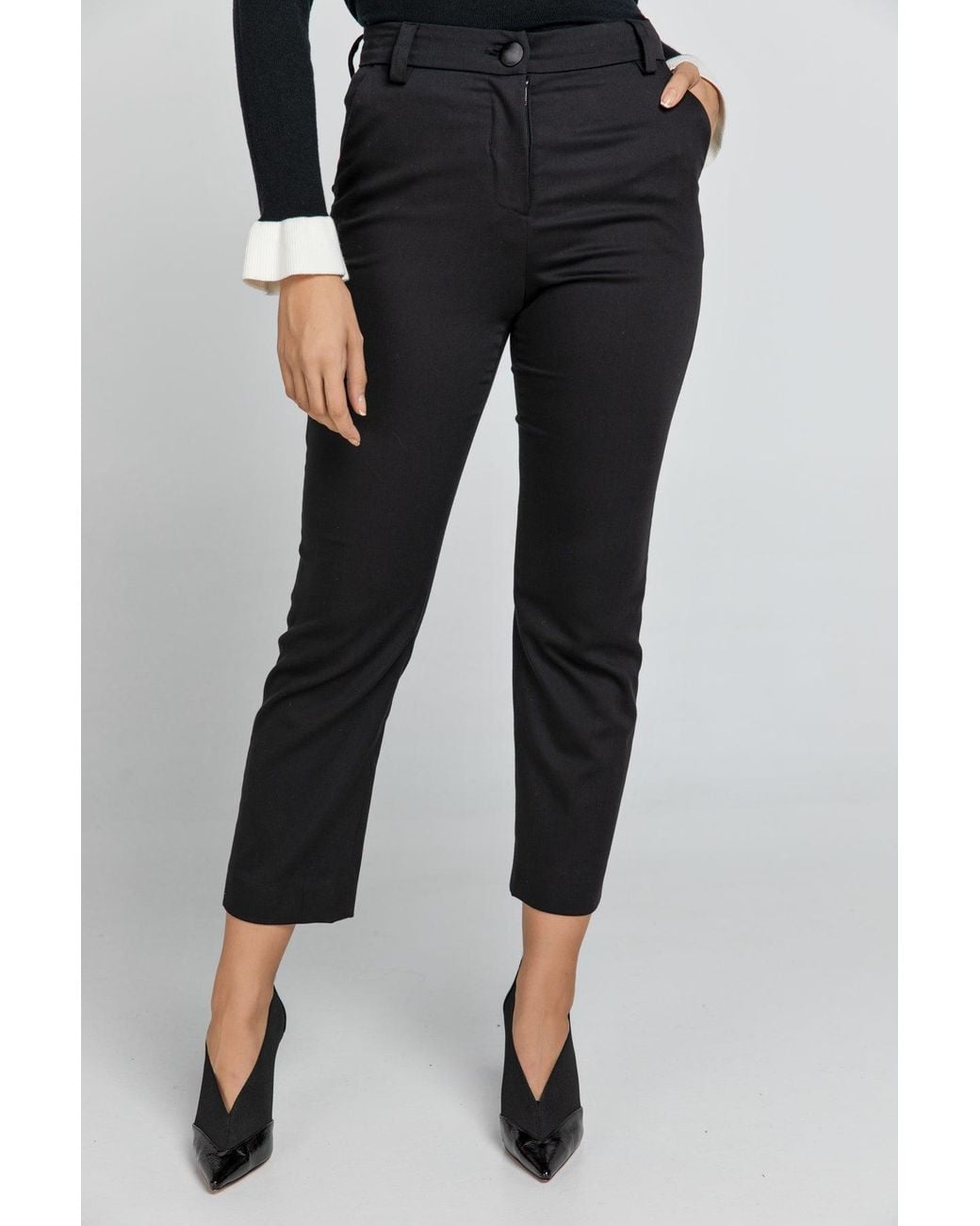 Conquista Black Gabardine Pants