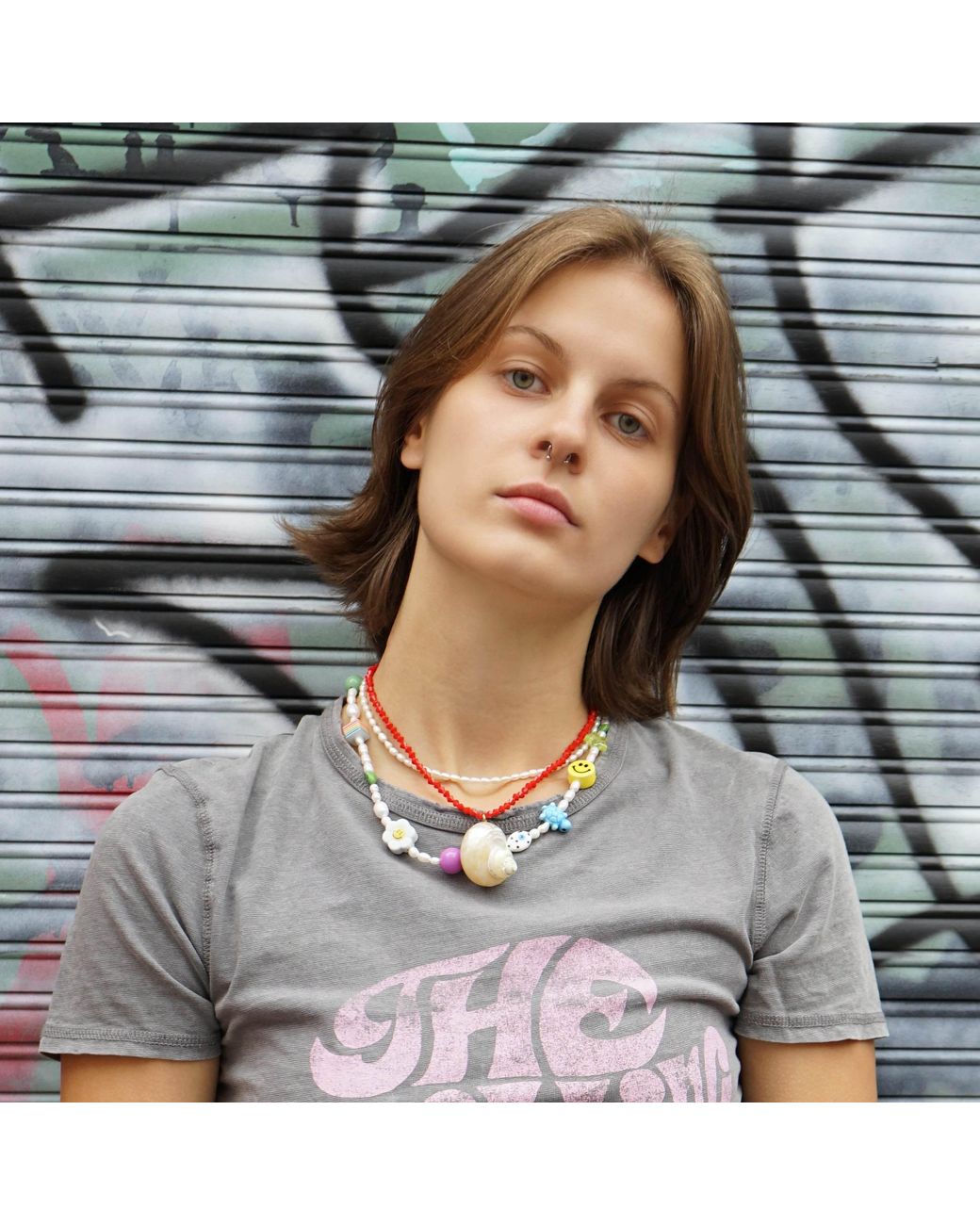 Smilla Brav Red Shell Necklace Sienna