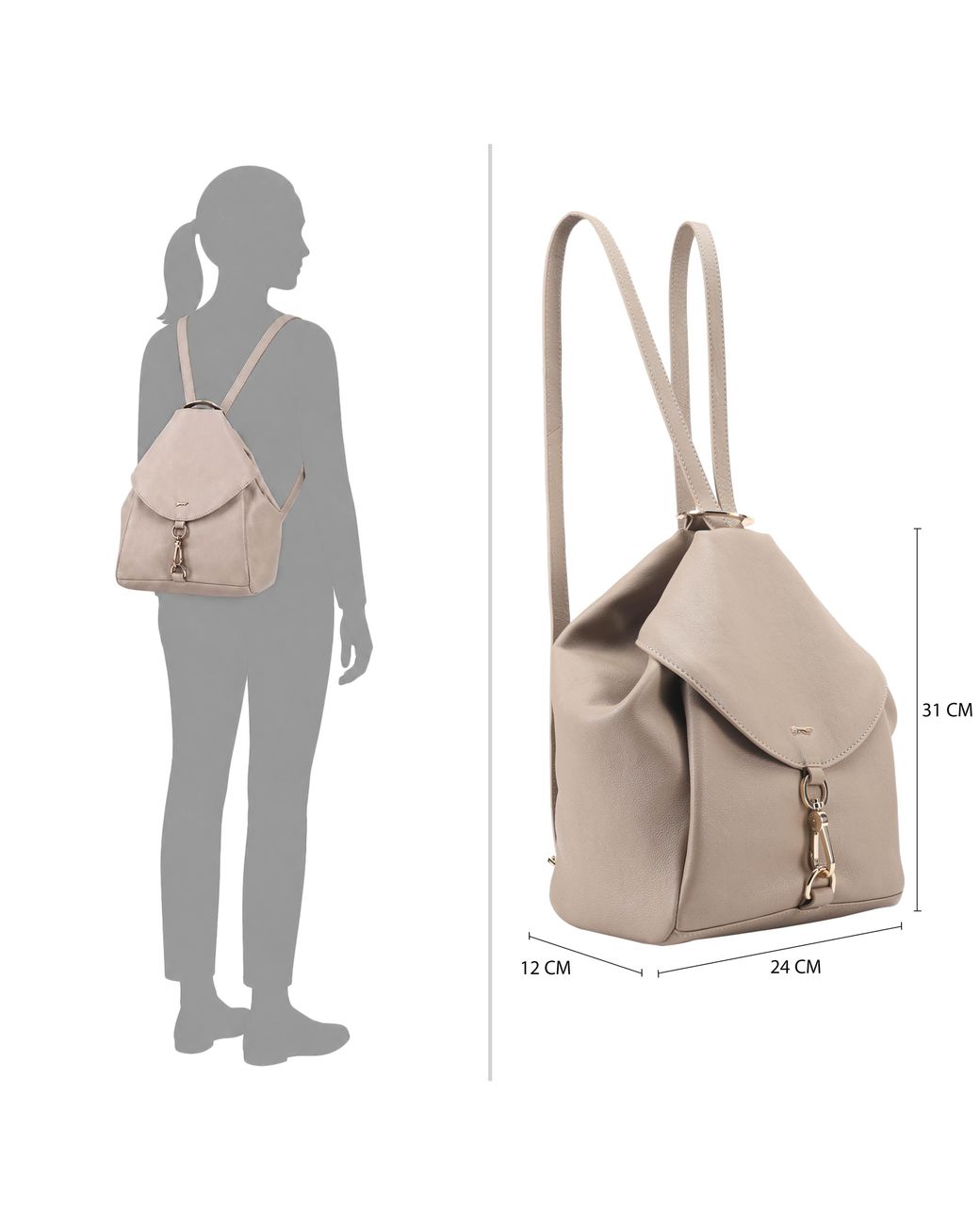 Paul Costelloe Natural Marcy Backpack- Neutrals