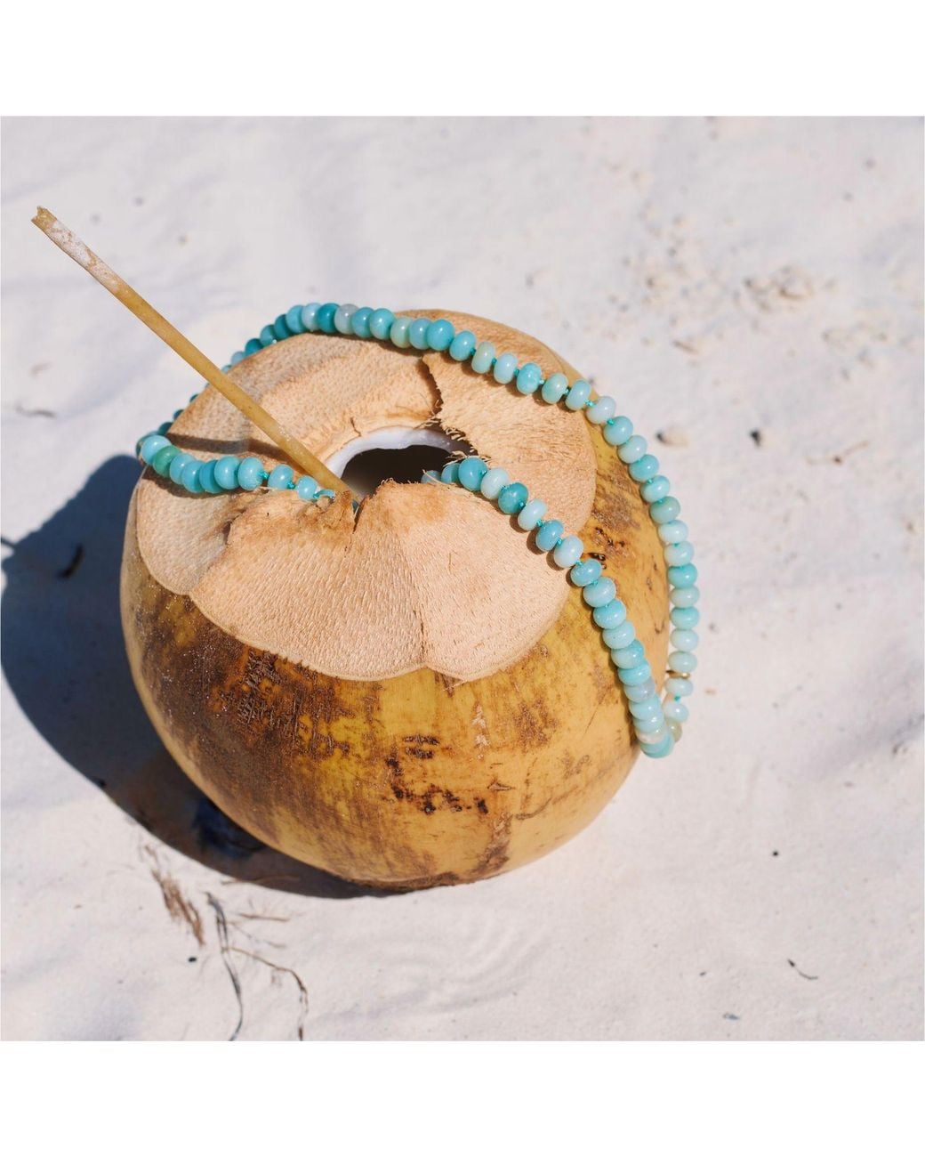 Herself Collections Metallic Amazonite Bead Necklace