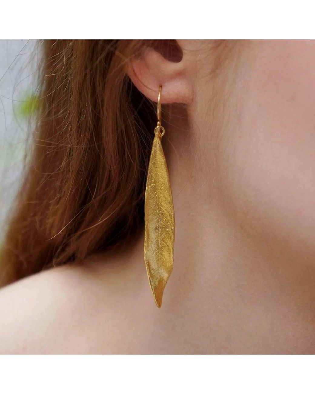 Mother Nature Jewelry Metallic Leaf Earrings, Handmade Statement Dangles