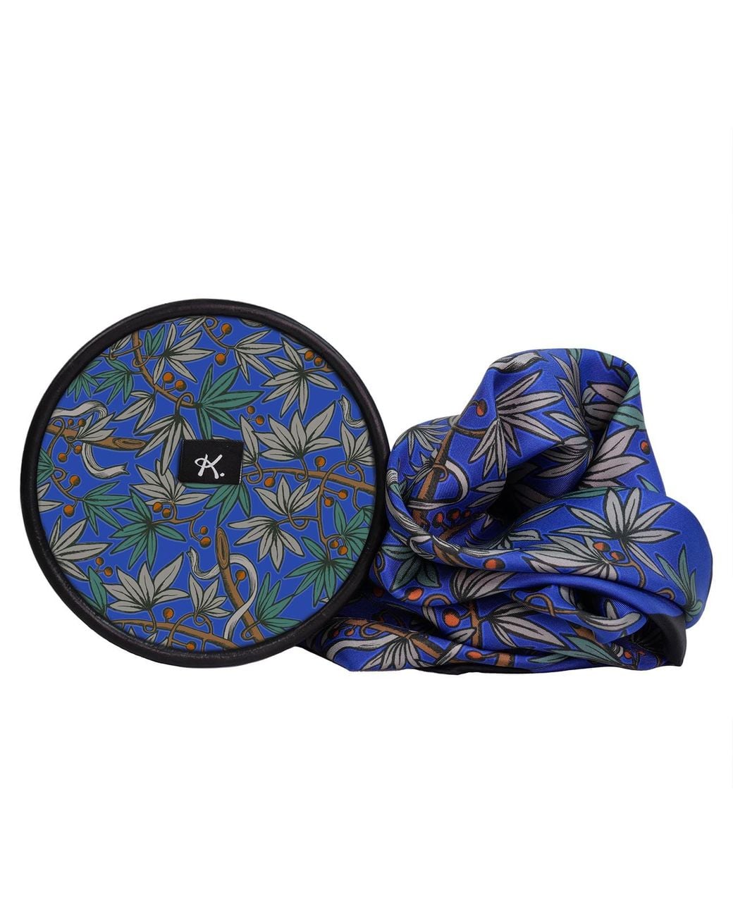 Kueen Blue Silk Scarf
