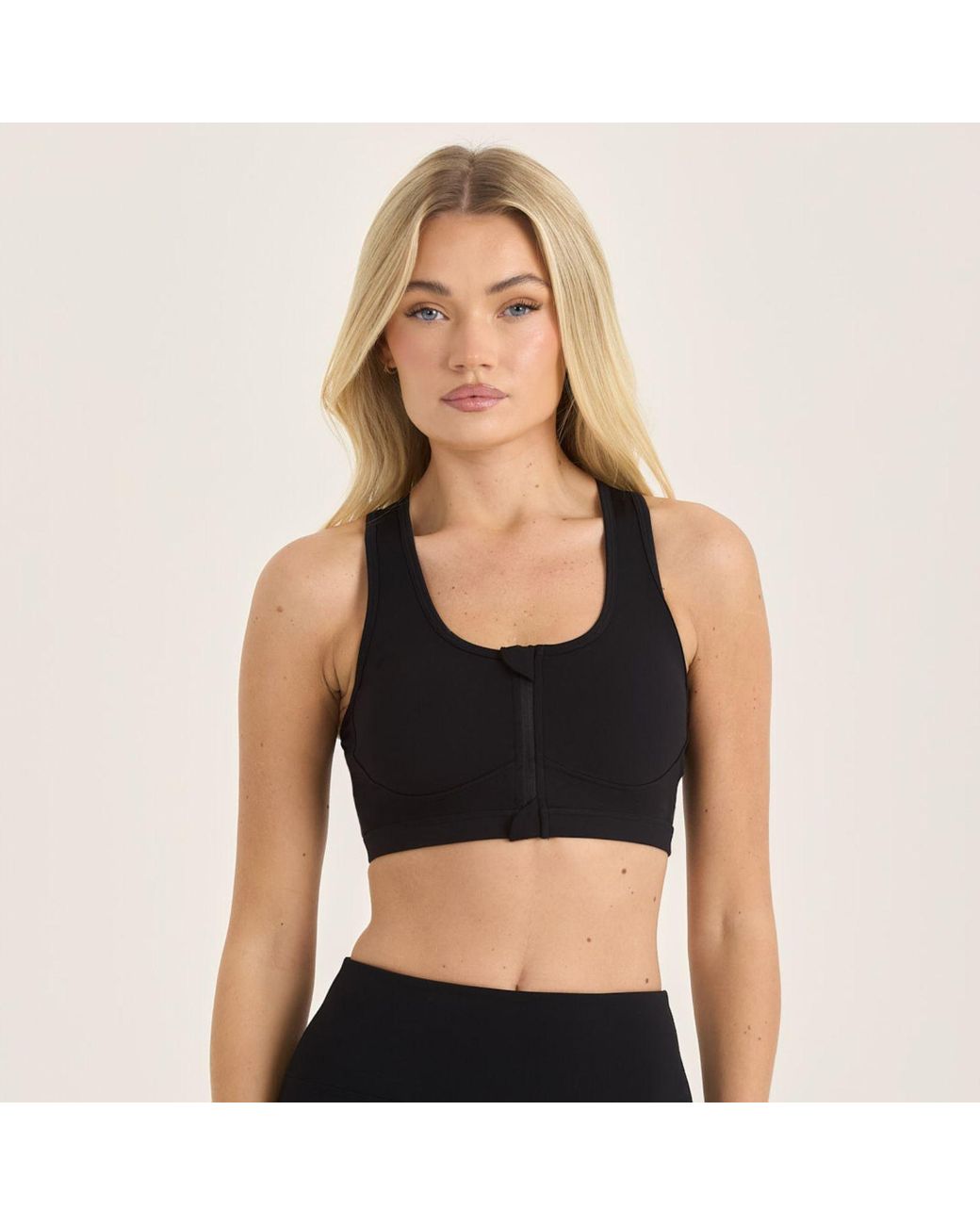 Loom Archives Black Day Flow Zip Up Sports Bra