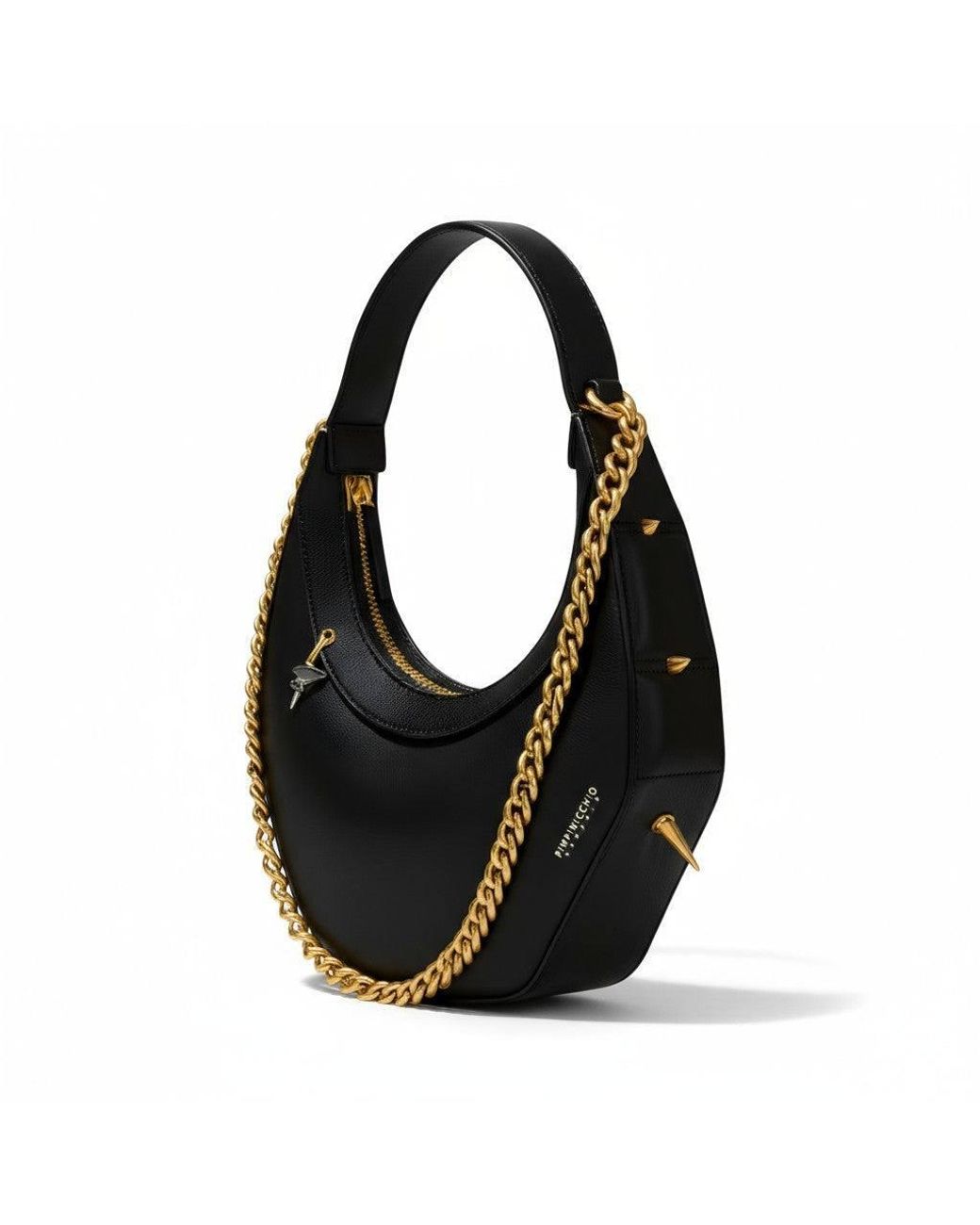 Pimpinicchio New York Black Asymmetrical Hobo Bag