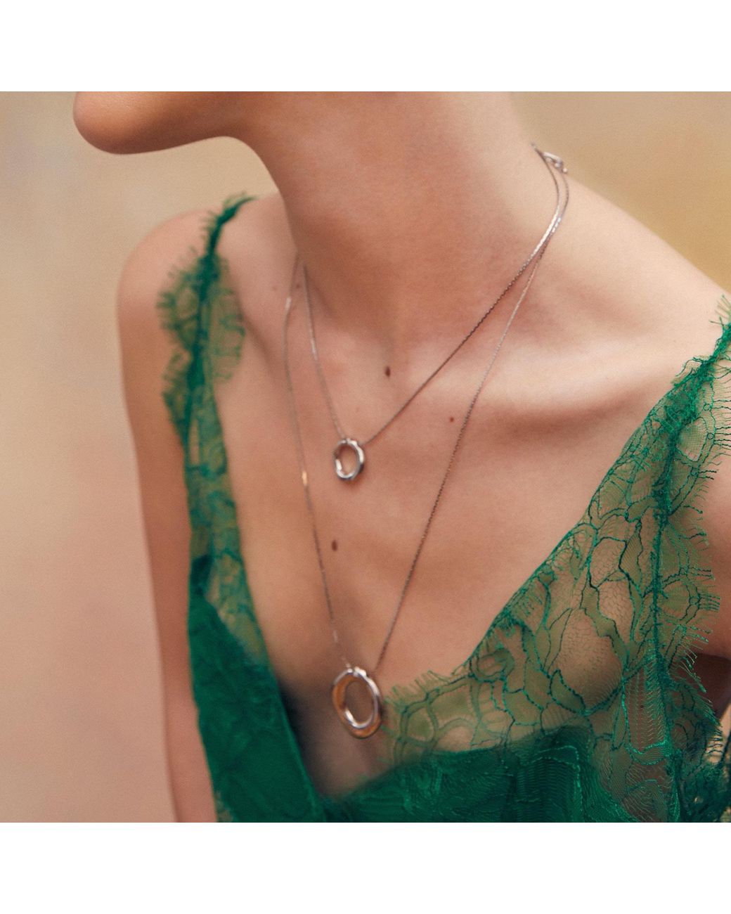 Biko Jewellery White Cora Pendant Small