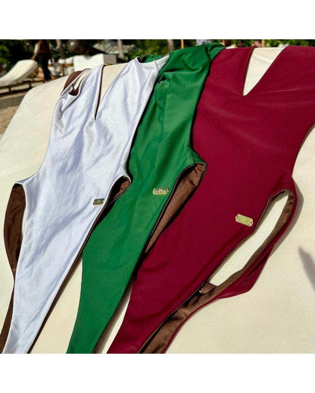 Capri Swim™ Green Hunter & Chocolate Reversible Monokini