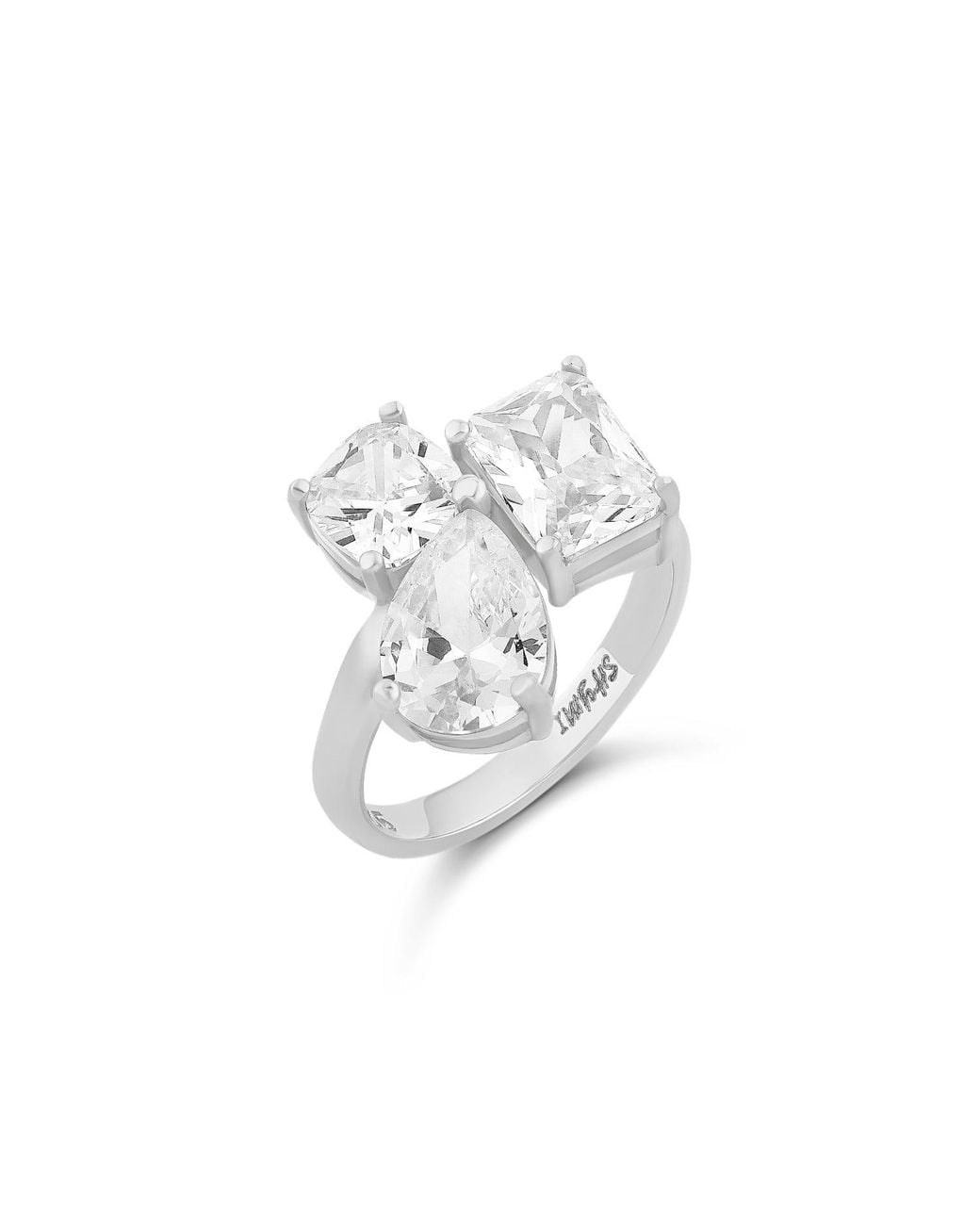 SHYMI White Three Stone Cocktail Ring