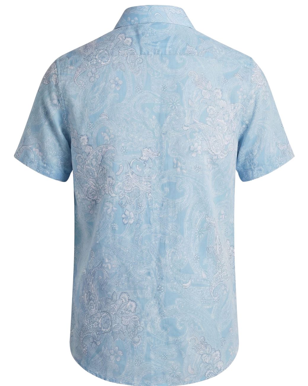Lords of Harlech Blue Todd Paisley Explosion Knit Shirt for men