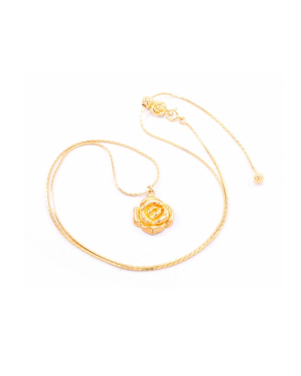 Seven Saints Metallic Mystic Rose Adjustable Necklace, As Seen On Olivia Culpo