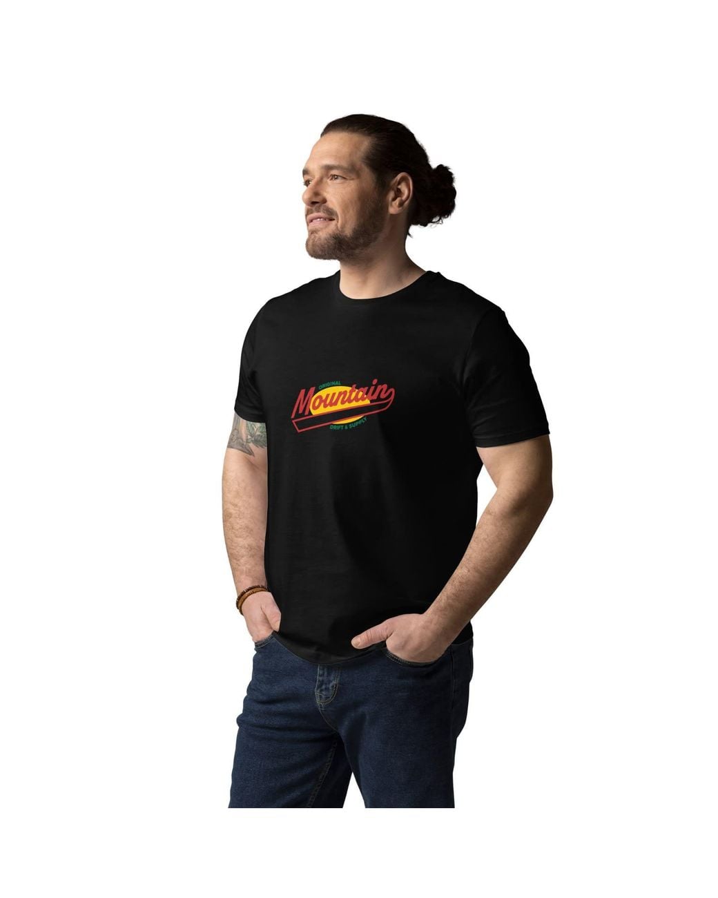Anchor and Crew Black Original Mountain Supply Organic Cotton T-Shirt for men