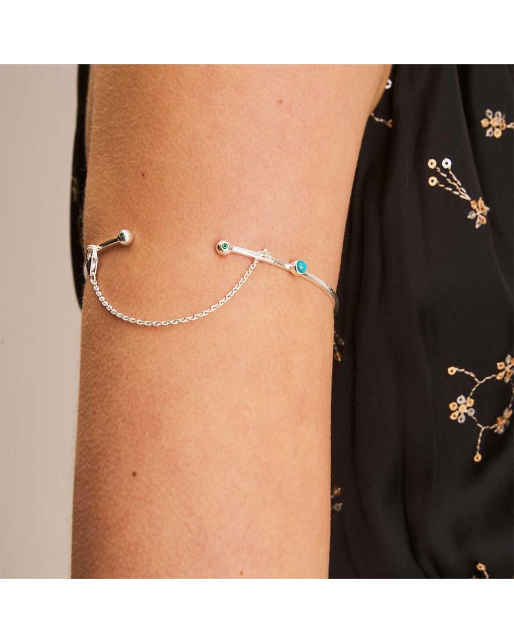 Moon London White Issi Gemstone Arm Cuff